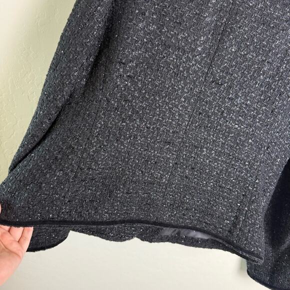 Jones New York Signature Black Shimmer Tweed Blazer Jacket 14 Bling Buttons - Picture 8 of 13